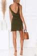 Febedress Butterfly On Shoulder Sleeveless Tie Waist Mini Dress