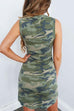 Febedress Tie Knot Waist Camo Sleeveless Dress