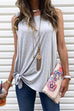 Febedress Casual Side Tie Knot Front Tank Top