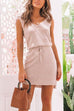 Febedress Butterfly On Shoulder Sleeveless Tie Waist Mini Dress