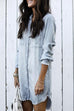 Febedress Hot Sale Button Down Denim Shirt Dress ( 2 Colors)