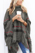 Febedress Soft Tassel Lattice Cloak Poncho Sweater