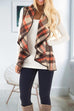 Febedress Pockets Plaid Jacket Vest