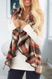 Febedress Pockets Plaid Jacket Vest