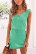 Febedress Butterfly On Shoulder Sleeveless Tie Waist Mini Dress