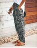 Febedress High Waist Drawstring Camo Casual Pants