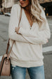 Febedress Wrap V Neck Long Sleeve Casual Knitting Sweater