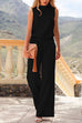 Febedress Crewneck Sleeveless Wide Leg Jumpsuit