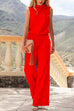 Febedress Crewneck Sleeveless Wide Leg Jumpsuit