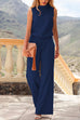 Febedress Crewneck Sleeveless Wide Leg Jumpsuit