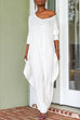 Febedress Long Sleeve Wide Leg Pockets Baggy Jumpsuit