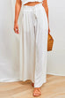 Febedress Drawstring Elastic Waist Wide Leg Baggy Pants(5 Colors Available)