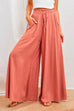 Febedress Drawstring Elastic Waist Wide Leg Baggy Pants(5 Colors Available)
