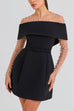 Febedress Off Shoulder Waisted A-line Mini Dress