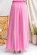 Elastic Waist Pocketed Wide Leg Palazzo Pants