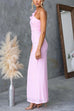 Febedress Frill One Shoulder Cut Out Bodycon Maxi Dress