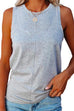 Febedress Solid Crewneck Sleeveless Casual Top