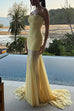 Febedress Strapless Tube Flare Mesh Maxi Party Dress