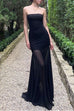 Febedress Strapless Mesh Splice Bodycon Maxi Dress