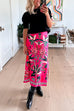 Febedress High Rise Tropic Print Midi Skirt