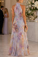 Febedress Sleeveless High Waist Floral Print Maxi Dress