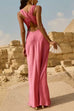 Sleeveless Back Criss Cross Maxi Dress