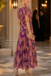 Febedress V Neck Ruched Floral Print Maxi Dress