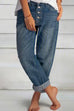 Febedress Boyfriend Style Button Down Straight Leg Jeans