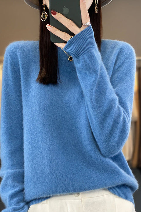 Febedress Crewneck Solid Comfy Pullover Sweater