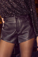 Febedress Chicest High Rise Faux Leather Shorts