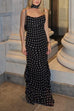 Febedress Ruffle Hem Polka Dot Maxi Cami Dress