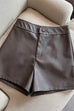 Febedress Chicest High Rise Faux Leather Shorts