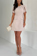 Crewneck Short Sleeves A-line Mini Dress