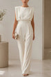 Febedress Round Neck Sleeveless High Waist Wide Leg Jumpsuit