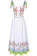 Bow Shoulder Sleeveless Floral Print Maxi Dress