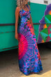 Febedress Strappy Backless Tie Dye Maxi Dress