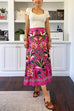 Febedress High Rise Tropic Print Midi Skirt