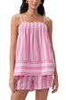Febedress Striped Square Neck Cami Top and Shorts Lounge Set