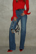 Febedress Mid Rise Pocketed Straight Leg Denim Pants