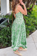 Strappy Backless Botanical Garden Print Maxi Dress