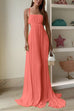 Febedress Spaghetti Strap Back Cut Out Pleated Maxi Dress