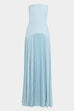 Febedress Strapless Tube Patchwork Pleated Maxi Dress