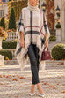 Febedress Chicest Tassel Lattice Cloak Poncho Sweater (A)