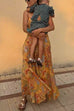 Febedress Spaghetti Strap Floral Print Chiffon Maxi Dress