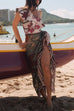 Cover-up Printed Wrap Midi Skirt
