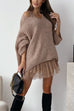 Febedress V Neck Drop Shoulder Slouchy Pullover Sweater