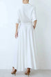 Half Sleeves Split Pocketed Maxi Dress