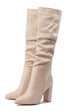 Febedress Pointed Toe Chunky Block High Boots