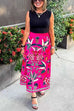Febedress High Rise Tropic Print Midi Skirt
