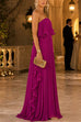 Febedress Strapless Tube Ruffle Hem Pleated Maxi Dress